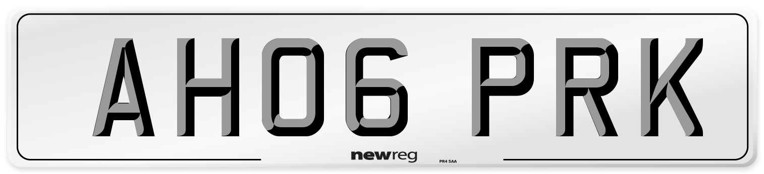 AH06 PRK Number Plate from New Reg